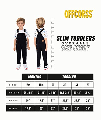 Offcorss Bib Overalls For Toddler Boys Size 3T Red Adjustable Straps Slim Overol | Kids Overall #TOP2