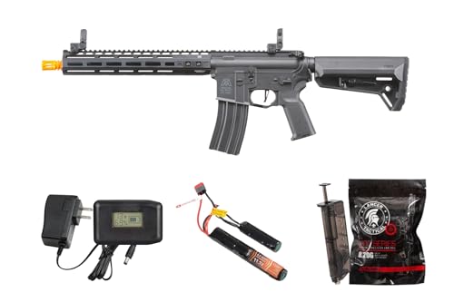 Lancer Tactical Gen 3 BG Defense Type-A MK2 M4 AEG Airsoft Rifle with Battery & Charger- 12" / Black