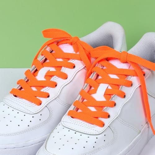 Image of Stepace [2 Pairs Flat Shoe Laces for Sneakers 30 inch-72 inch Length 26 Color Shoelaces