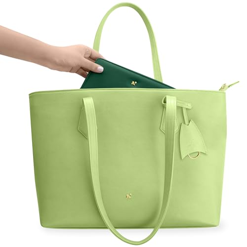 Image of NEORAH Faux LEATHER Ladies Purse handbag | Fatty Tote Bag | Stylish Large Capacity Shoulder Hand Bag with Zip Closure and Double handles | Women's office bag with laptop sleeve