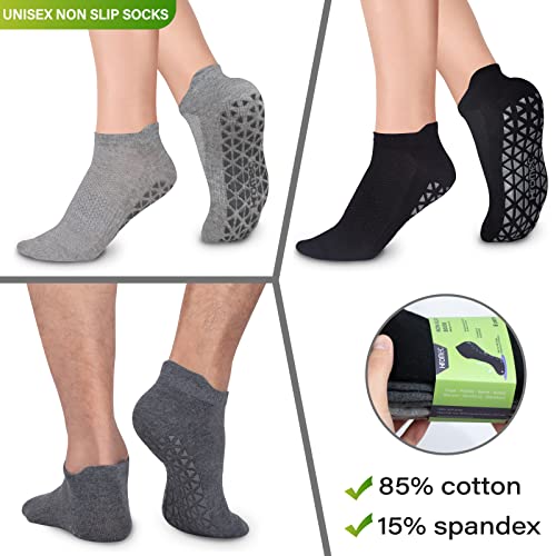 Non Slip Yoga Socks with Grips for Pilates, Ballet, Barre, Barefoot, Hospital Anti Skid Socks for Women and Men2