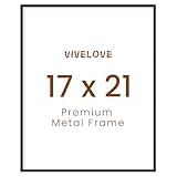 Vivelove 17x21 Metal Picture Frame, Black Aluminum Picture Frames with Tempered Glass, Wall Mounting Horizontally or Vertically, for Hanging Diploma, Certificates and Decor for Wall-1Pack