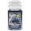 Village Candle Wild Maine Blueberry Large Glass Apothecary Jar Scented Candle 2125 oz Dark Blue