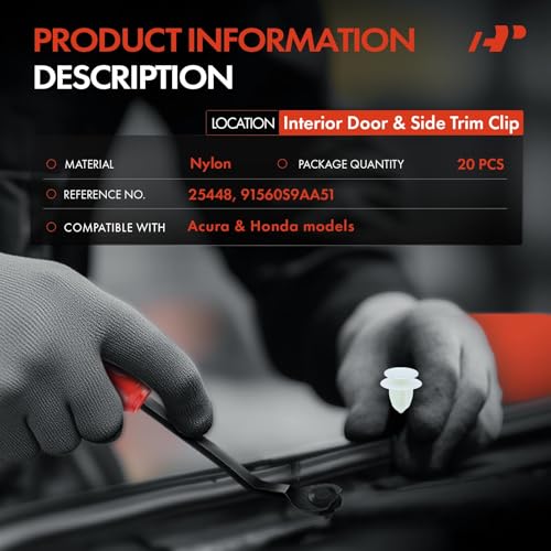 Clips de puerta interior para eliminar vibraciones en Honda CR-V y Acura 2