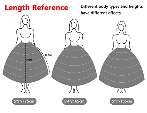 Bbset Women Crinoline Petticoat A-Line 6 Hoop Skirt Slips Long Underskirt For Wedding Bridal Dress Ball Gown thumb #2