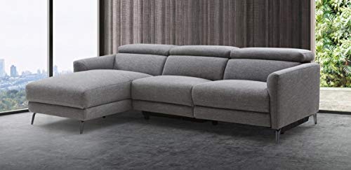 Limari Home Ella Collection Modern Style Polyester Fabric Upholstered Sectional Sofa with Adjustable