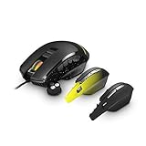 - 10000 DPI: Ratón ergonómico con sensor óptico de hasta 10000 DPI para una alta precisión de movimientos de los jugadores más exigentes.