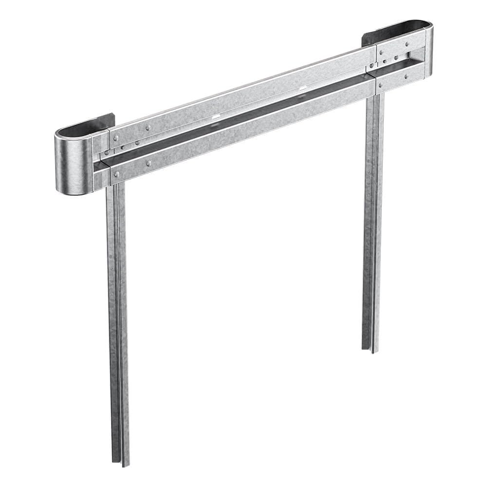 Schutzplanken Komplett-Set 2,80 Meter Länge, zum Einrammen, Profil B aus Stahl, Art.-Nr. 38556 | Leitplanke | Stahlschutzplanke