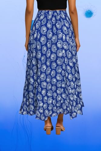 Image of Premium Long Skirt | Stylish Long Crushed Cotton & Unique Prints | Floor Length Skirt for Women | Elastic Waist Premium Maxi Skirt - Comfortable Casual Wear