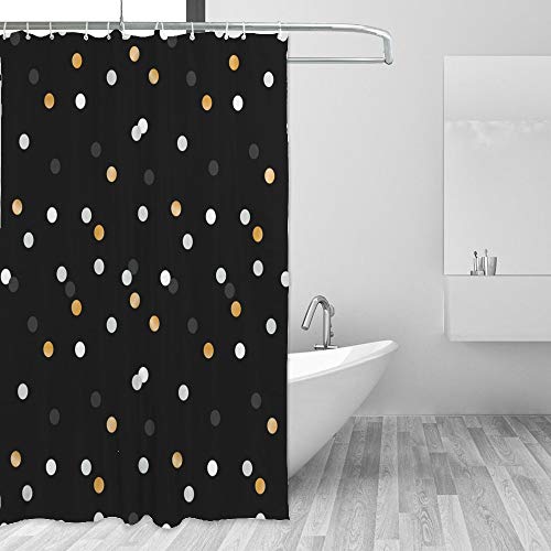 Rideau de douche imperméable anti-éclaboussures à pois 60x72 - 2