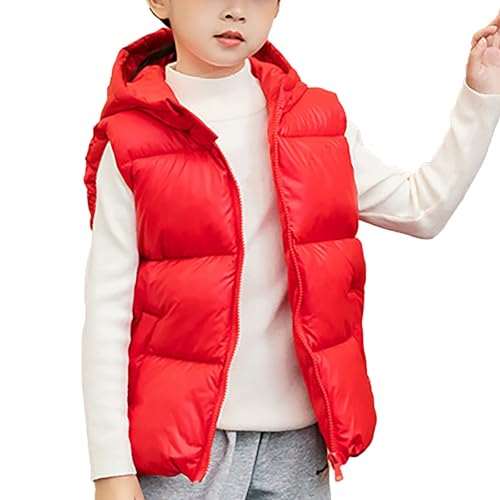 Boys Girls Puffer Vest Hooded Down Jacket Waistcoat Toddler Sleeveless Quilted Winter Coat Zip Up Lightweight Outwear3