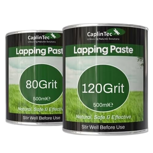 Back Lapping Paste | No-Odour Backlapping Paste for Sharpening Lawnmower Blades | Mower Compound & Valve Grinding Paste Coarse | Ideal for All Equipment Types (80 & 120 Grit, Twin Pack, 2 x 500ml)