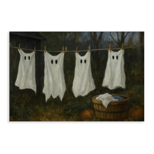 Toile fantôme rétro 61x91,4 cm pour transformer un mur vide en décor dark college
