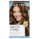 Clairol Nice'n Easy Permanent Hair Dye, 6 Light Brown Hair Color, Pack of 1
