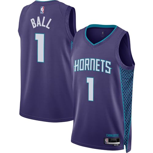 LaMelo Ball Charlotte Hornets NBA Kids Youth 8-20 Purple Statement Edition Swingman Jersey (US Numeric 8 Regular LaMelo Ball Charlotte Hornets Purple)