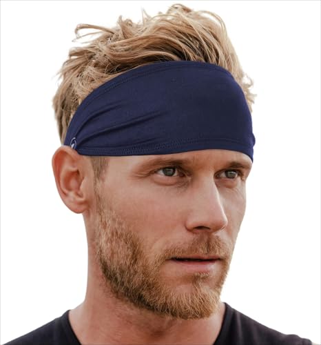 Image of Tough Headwear Tough Outfitters Headband for Men - Mens Headbands - Working Out Sports Performance Head Bands - Athletic Cycling Running Sweat Band, Football Headbands - Sweat Bands Men /Women