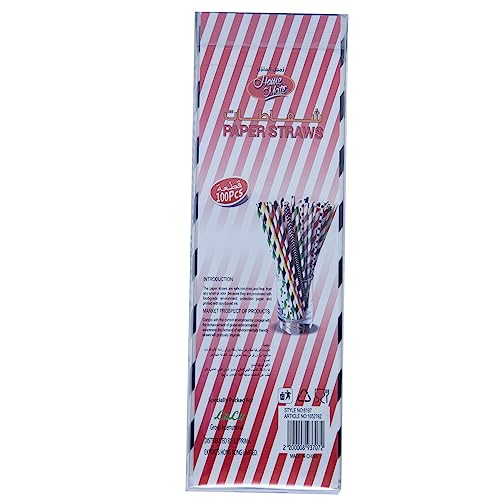 Home Mate Paper Straws, 100 Pcs