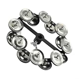 Steel Bell Hi-Hat Tamburin für Drum-Sets, 14cm Rahmen-Beckenhalterung, Profi-Percussion-Teil