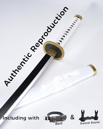 cold blade toy sword - 41 inches toy katana replica with holster belt and display stand - sword with authentic design