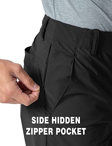 Rdruko Men's Golf Shorts Stretch Quick Dry 9" Work Casual Shorts With 5 Pockets(Black, Us 34) #TOP4