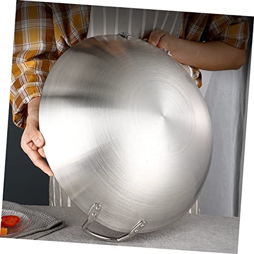Wok de acero inoxidable práctico con mango ergonómico miniatura 3