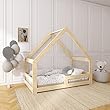 Need Sleep Kinderbett Haus Hausbett Bodentief 90x180 cm mit Rausfallschutz Lattenrost Bodenbett Montessori Bett ab 2 Jahre aus Holz Mädchen Junge Symmetrisch