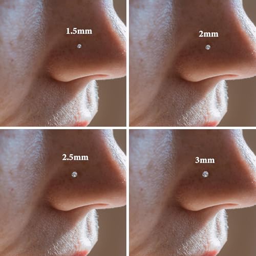 Aumeo 16G 18G Labret Jewelry Surgical Steel Internally Threaded Lip Rings Nose Stud Earrings CZ Tragus Medusa Monroe Piercing Jewelry4