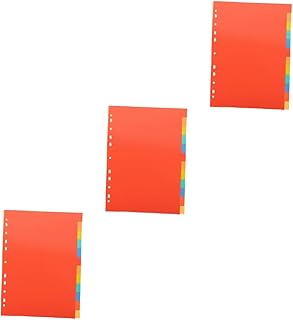 NUOBESTY 9 Conjuntos De Divisor De Índice A4 Abas Coloridas Pastas De Arquivo Divisores Coloridos Para Fichários Cartões De Indexação Coloridos Divisores De Índice A4 Divisores De Fichário