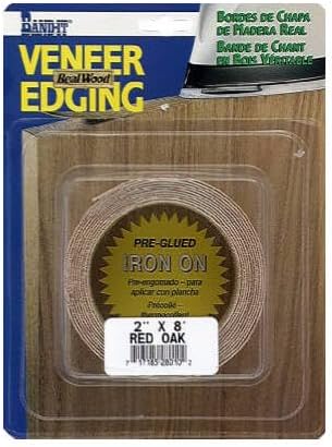 Band-It - Bandas de borde de chapa de madera de abedul blanca preacabada de 2 pulgadas de ancho x 8 pies de largo