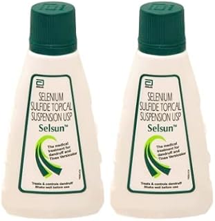 Selsun Suspension Anti Dandruff Shampoo 60 ml x 2 , effective solution for dandruff and scalp issues