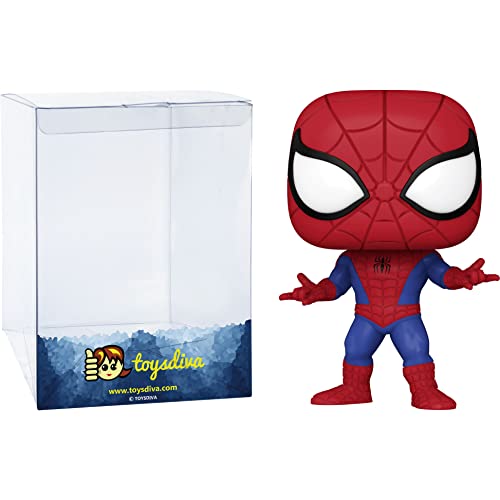 Sale Spide R-Man (Target Exc): P O P ! Vinyl Figurine Bundle With 1 Compatible 'Toysdiva' Graphic Protector (956-58871 - B)