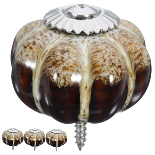 HOUDERCO 4個 モダンスル形製キャビネットノブ 小型引き出し用装飾家具取っ手 クローゼットドレッサー対応軽量簡単取り付け