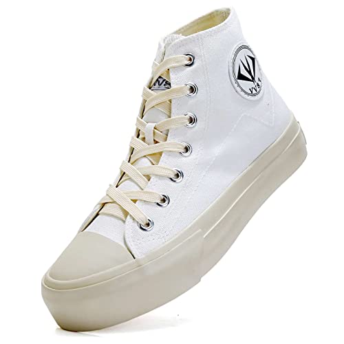 VV87 Unisex's High Top Classic Comfort Canvas Sneakers Stylish Lightweight Casual Walking Shoes