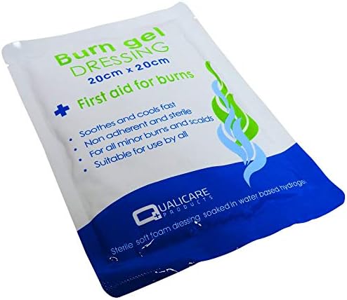 5 Large 20cm x 20cm Qualicare First Aid Emergency Scalds Burns Dressing Pads