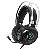 Das Gaming-Headset verstellbare Schwenkohrmuscheln passen alle Kopfformen.Sie können die Elastizität des Haltebügels für Ihre Kopfform anpassen.