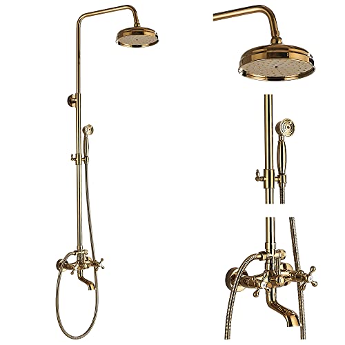 Set robinet de douche pluie 20,3 cm résistant pour mitigeur - 2