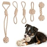 PATTEPOINT Dog Rope Toy for Small Dog 5pcs, Natural Chew Toys for Puppy, Medium & Small Dogs, Tug of War Rope for Puppies Clean & Relieve Teething