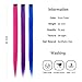 KGBFASS 24 Packs Colored Clip in Hair Extensions 20'' Colorful Straight Hair Extensions Clip in for Kids Multi-Colors Party Highlights Hairpieces(Pink,Purple,Blue)