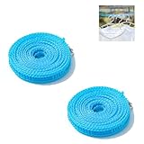 2 St&uuml;cke Outdoor W&auml;scheleine, 8 m Camping W&auml;scheleine, Camping Zubeh&ouml;r, Reisew&auml;scheleine f&uuml;r Waschk&uuml;che, Garten, Balkon, Wohnmobil, Camping Backpacking Zubeh&ouml;r