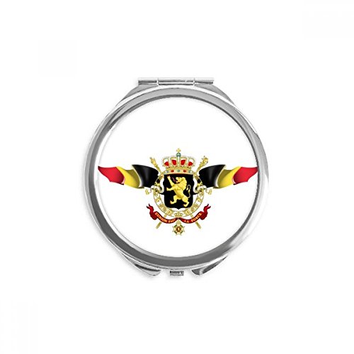 Miroir de maquillage de poche belgiumflag idée cadeau souvenir de belgique rond