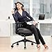 COLAMY Ergonomic Office Chair, High Back Office Executive Desk Chair, Mesh Office Chair Lumbar Support with Adjustable Headrest and 4D Arms, Slide Seat, Tilt Lock-Darkgrey