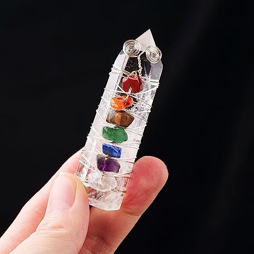Cristal de quartz clair contre le stress au bureau déco cuivre incluse