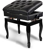 ACANKNG Family Banquet Piano Stool Dressing Table Stool Solo Adjustable Piano Bench Stool with Music Storage Solid Wood Comfortable Two Options for Stool Legs