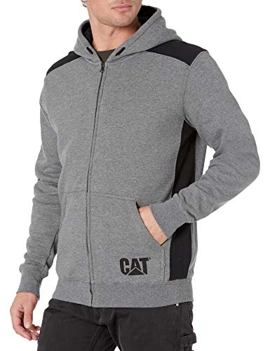 Caterpillar Men's Logo Panel Zip Sweatshirt (Regular and Big Sizes)