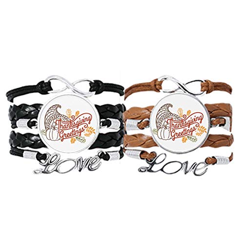 Bracelet en cuir motif Thanksgiving pour sublimer vos tenues de saison