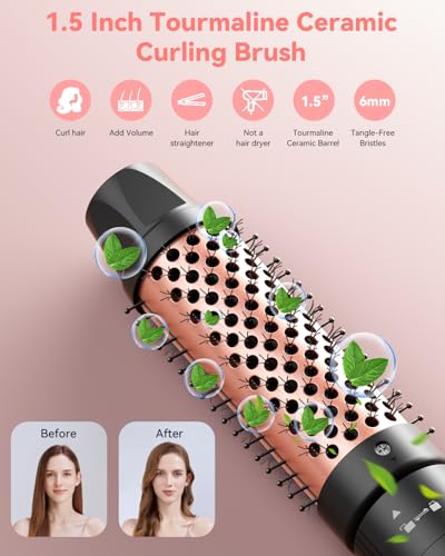 Cepillo térmico 1.5 pulgadas con tecnología cerámica y turmalina miniatura 2