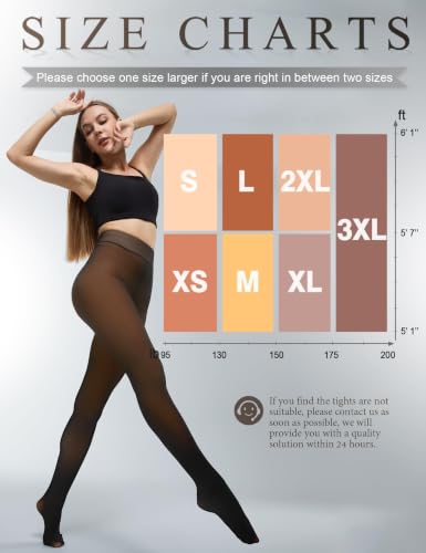Image of KBVOT Fleece Lined Tights Women Sheer Warm Pantyhose Leggings Fake Translucent Thermal Winter Thick Tights for Dresses