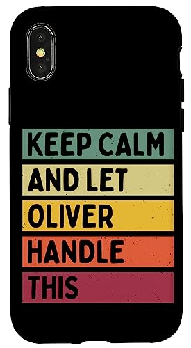 Keep Calm And Let Oliver Handle ���̖ʔ������g���Ȉ��p �X�}�z�P�[�X iPhone X/XS �p