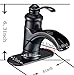 Homevacious Waterfall Bathroom Faucet Oil Rubbed Bronze Single Handle Black Bath Tub Lavatory Sink Vanity Basin Faucets One Hole Lever Mixer Tap Deck Mount Brass Commercial Supply Hose Lead-Free
