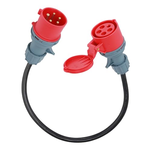 Btstil CEE Adapter 32A auf 16A, Kupplung 5-polig, 5x2,5mm² Gummischlauchleitung, Anschlusskabel, Schuko Kupplung IP44 (5-polig)